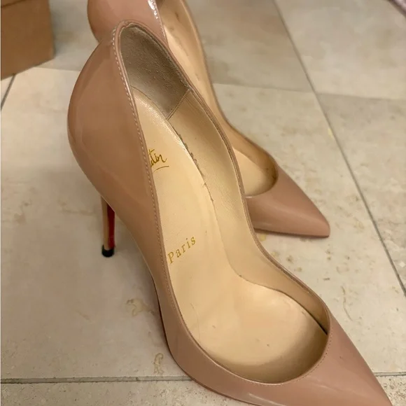 Christian Louboutin Beige Patent Heels